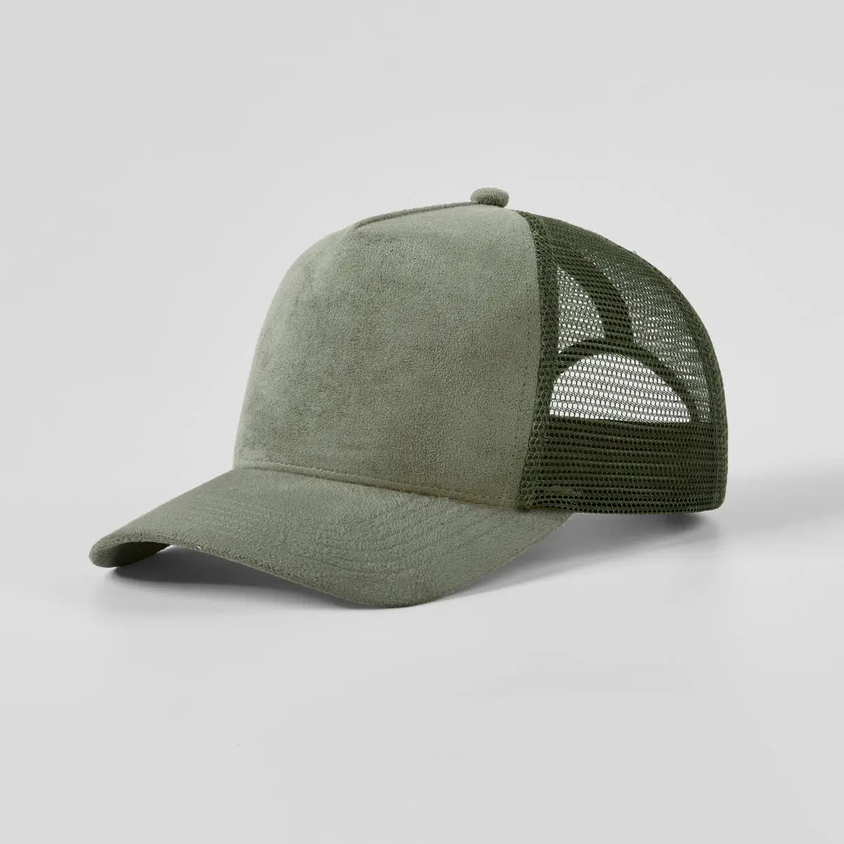 Blank Suede Mesh 5 Panel Trucker Hats Wholesale - 6710 Foremost Hat