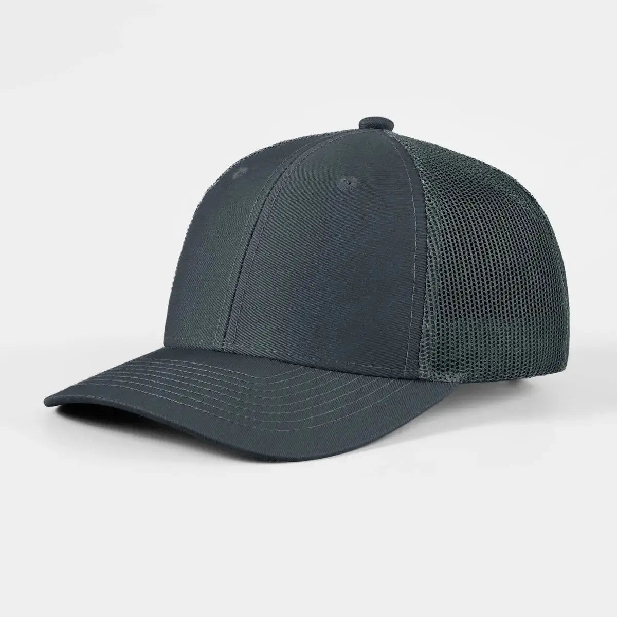 Wholesale Blank 6 Panel Mid Profile Structured Trucker Hat - 7018   Foremost Hat