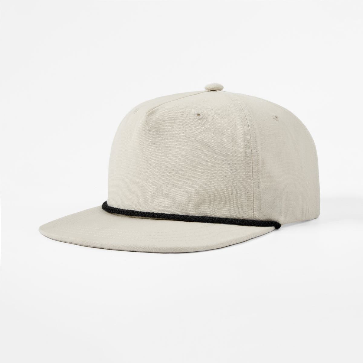 Blank 5 Panel Organic Cotton Unstructured Snapback Hat - 5442