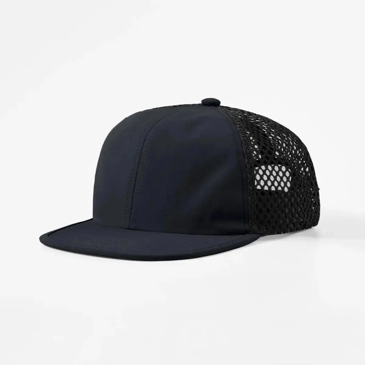 Blank 6 Panel Water Repellent Nylon Mesh Snapback Hat (Recycled) -