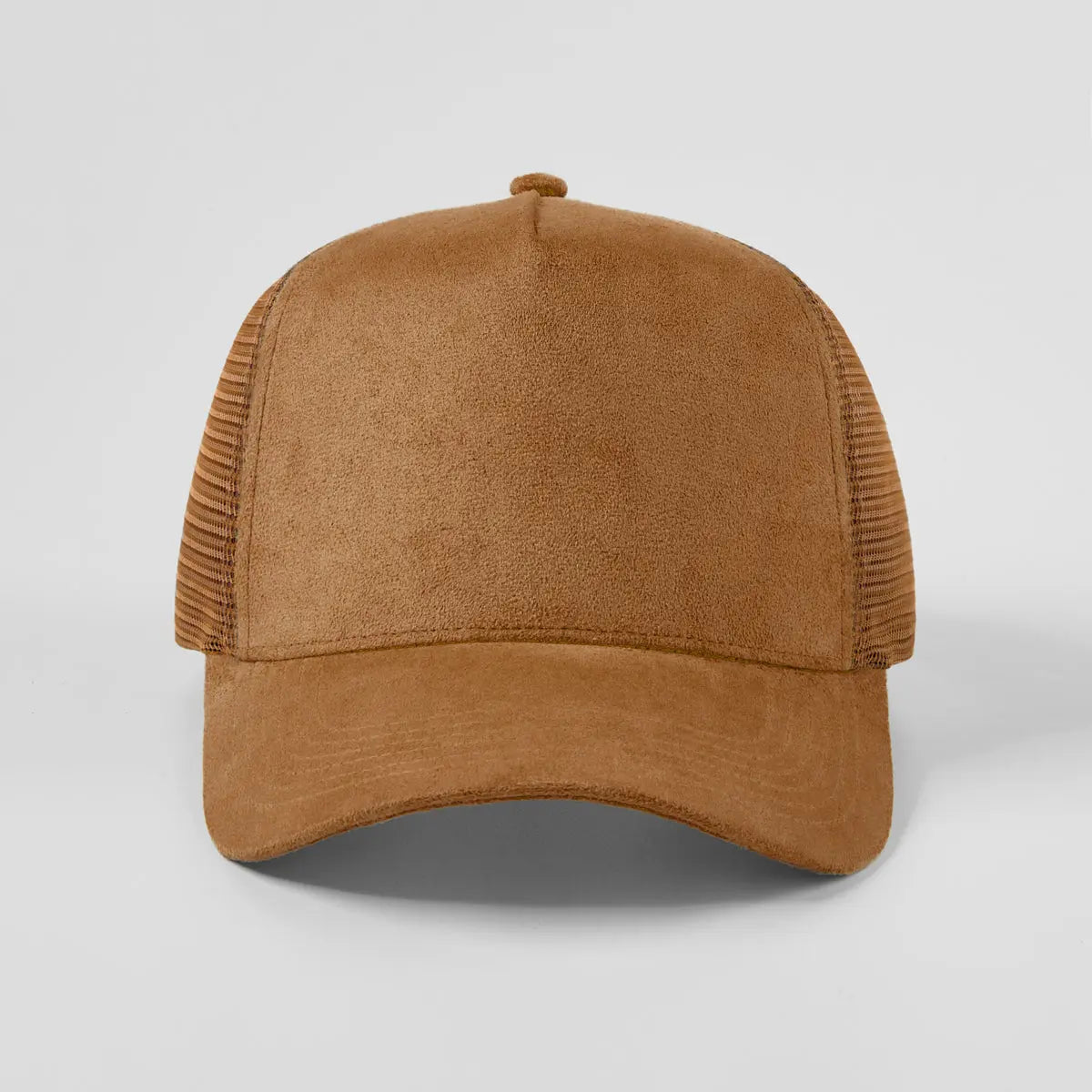Blank Suede Mesh 5 Panel Trucker Hats Wholesale - 6710   Foremost Hat