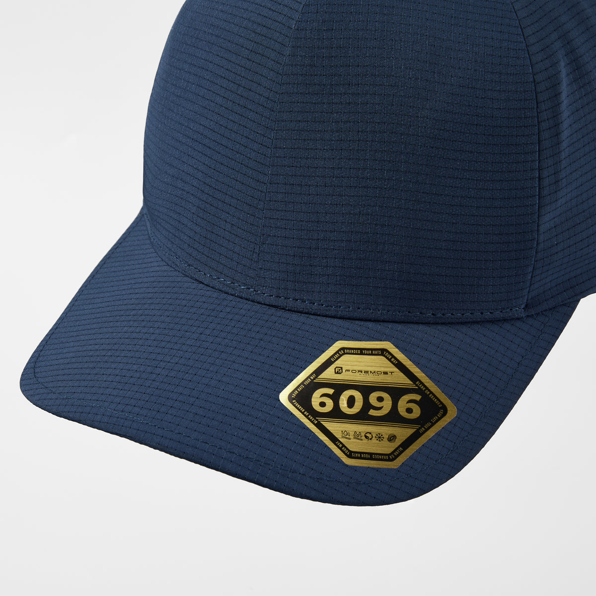 Blank Recycled Water Repellent Seamless Performance Fitted Cap Wholesale - 6096