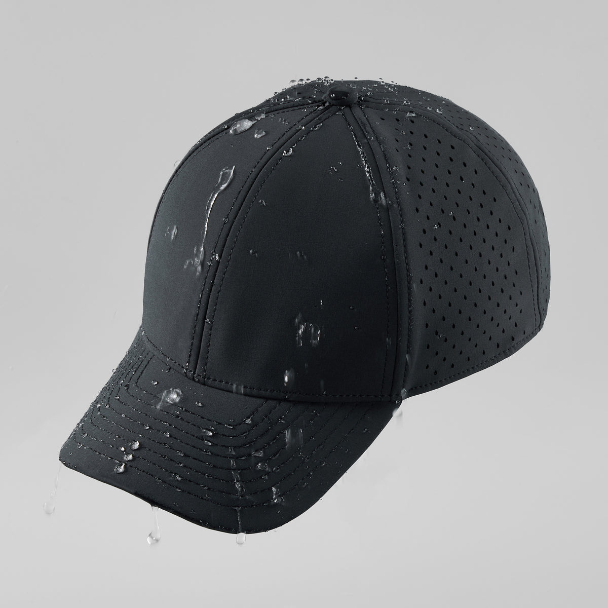 Blank Performance Water Resistant Perforated Snapback Hat Wholesale - 6266