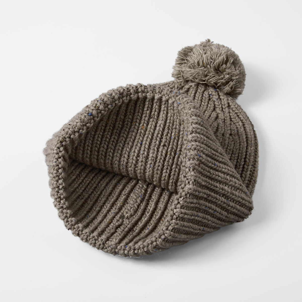 Blank Wool Flecked Pom Pom Beanie Wholesale - 1192