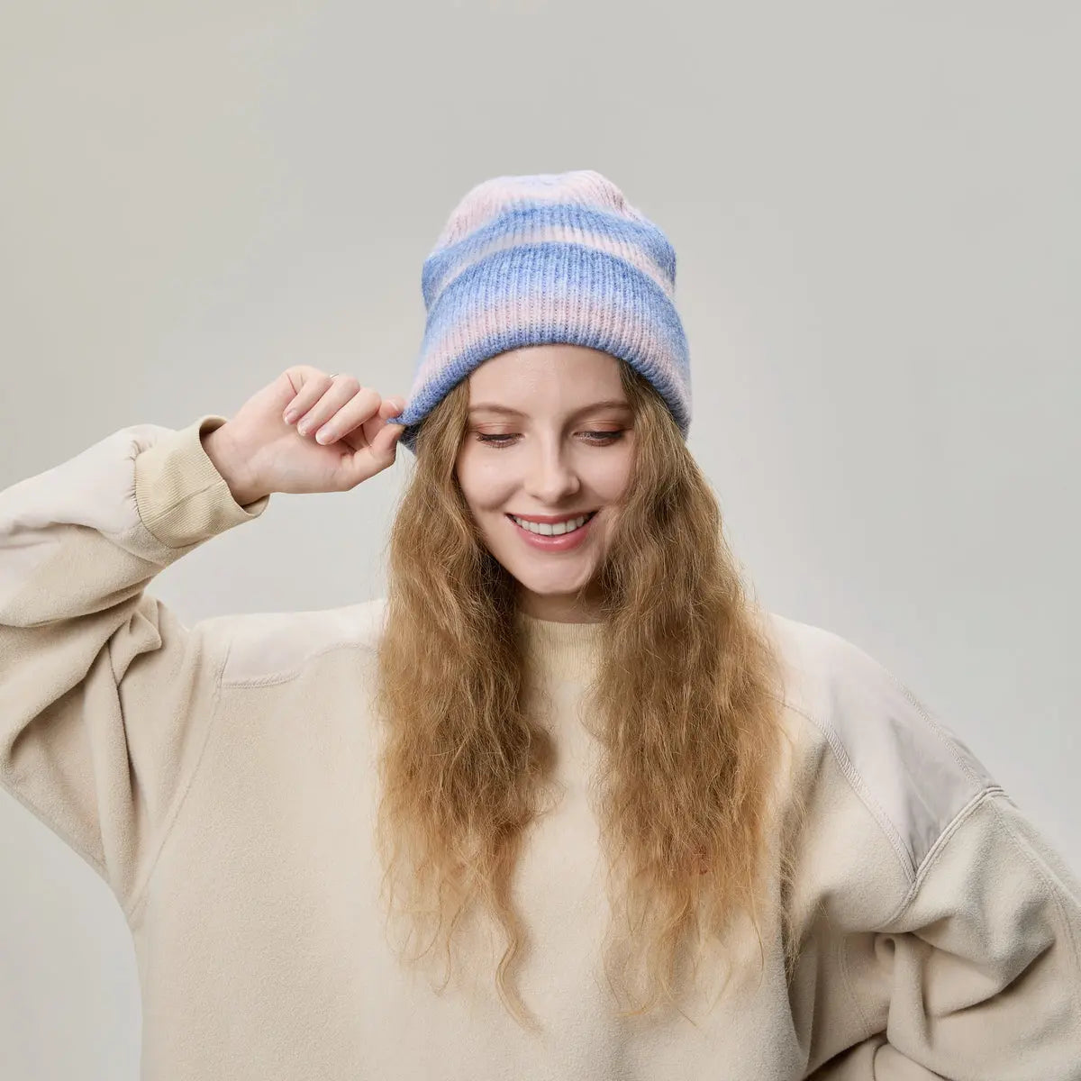 Blank & Custom Wool Tie Dye Beanie Wholesale - 1320 description image