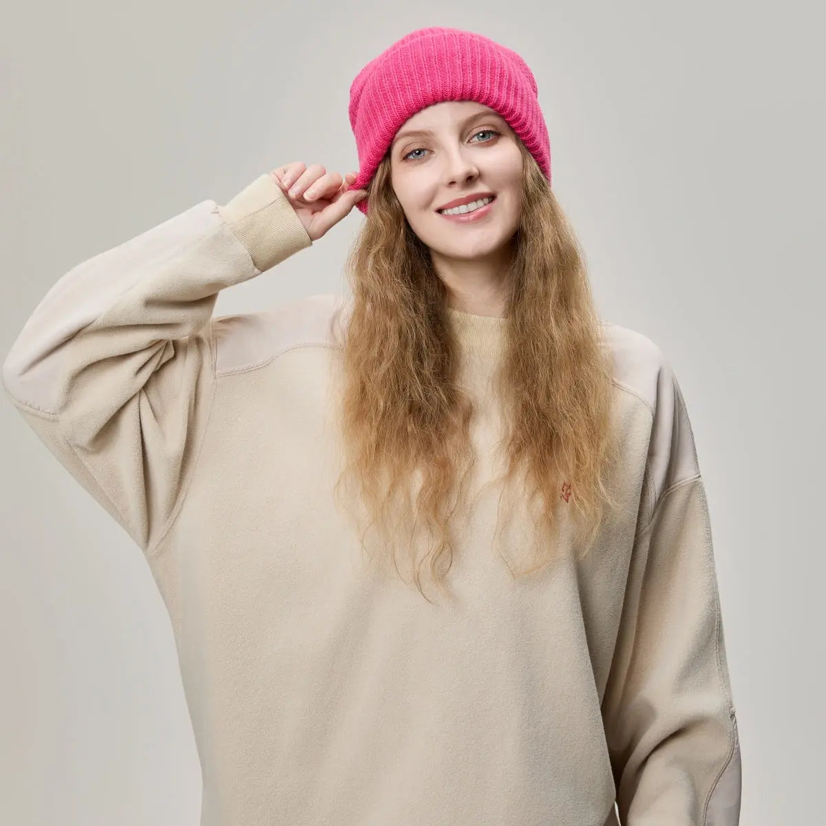 Blank & Custom Wool Waffle Knit Beanie Wholesale - 1263 description image