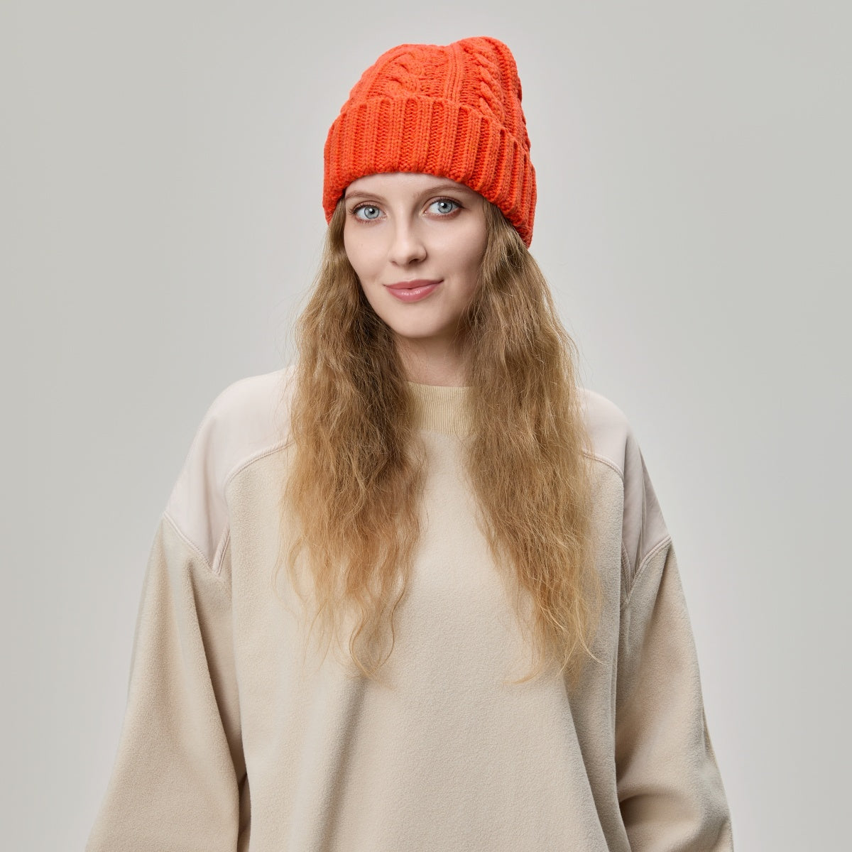Blank Australian Wool Cable Knit Beanie - 1340