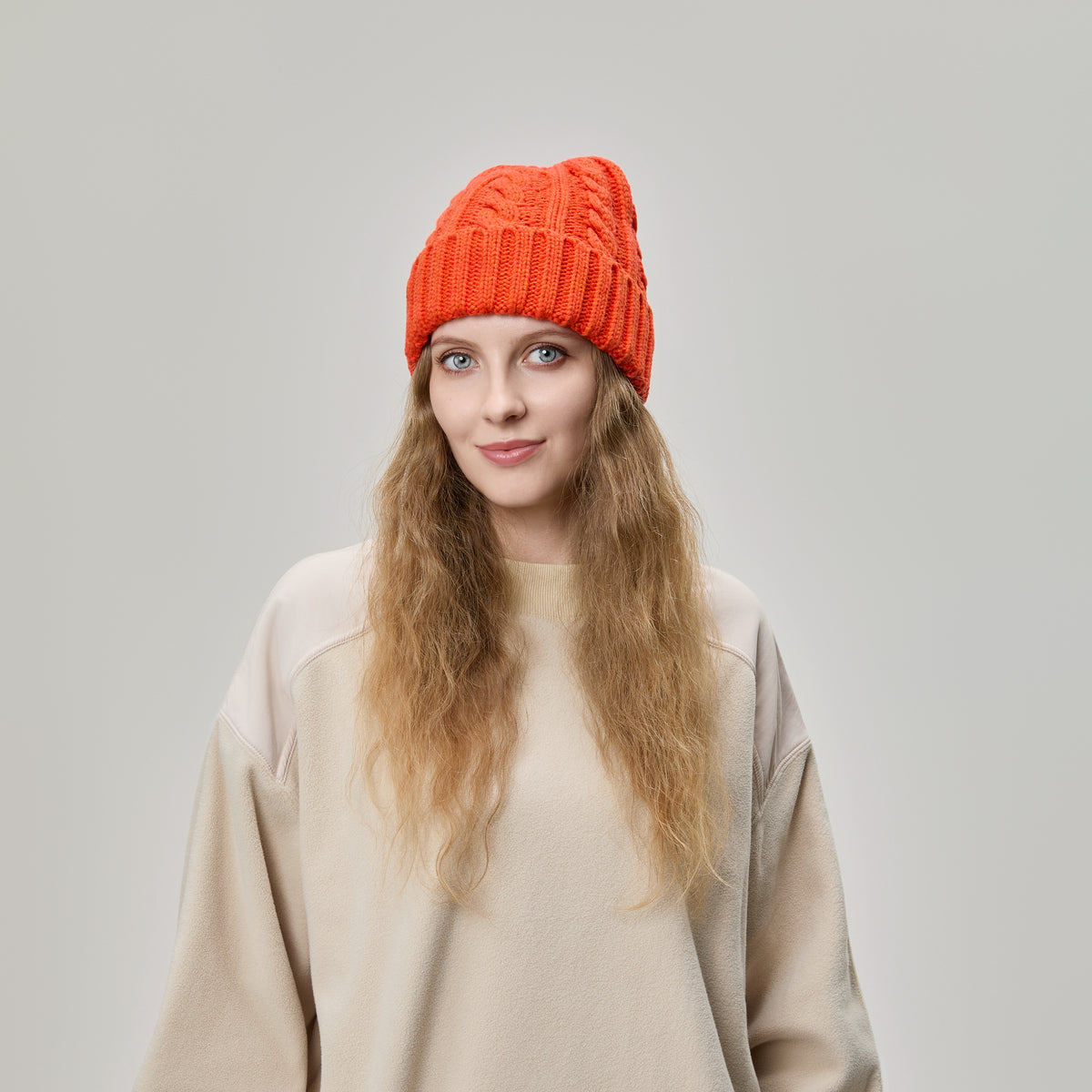 Blank Australian Wool Cable Knit Beanie - 1340