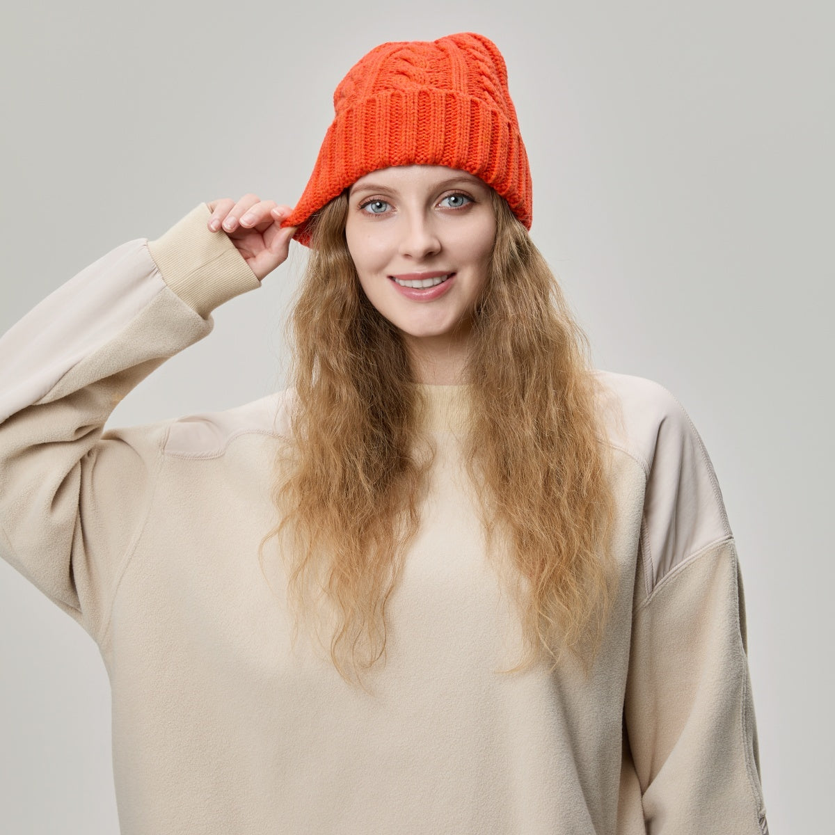 Blank Australian Wool Cable Knit Beanie - 1340