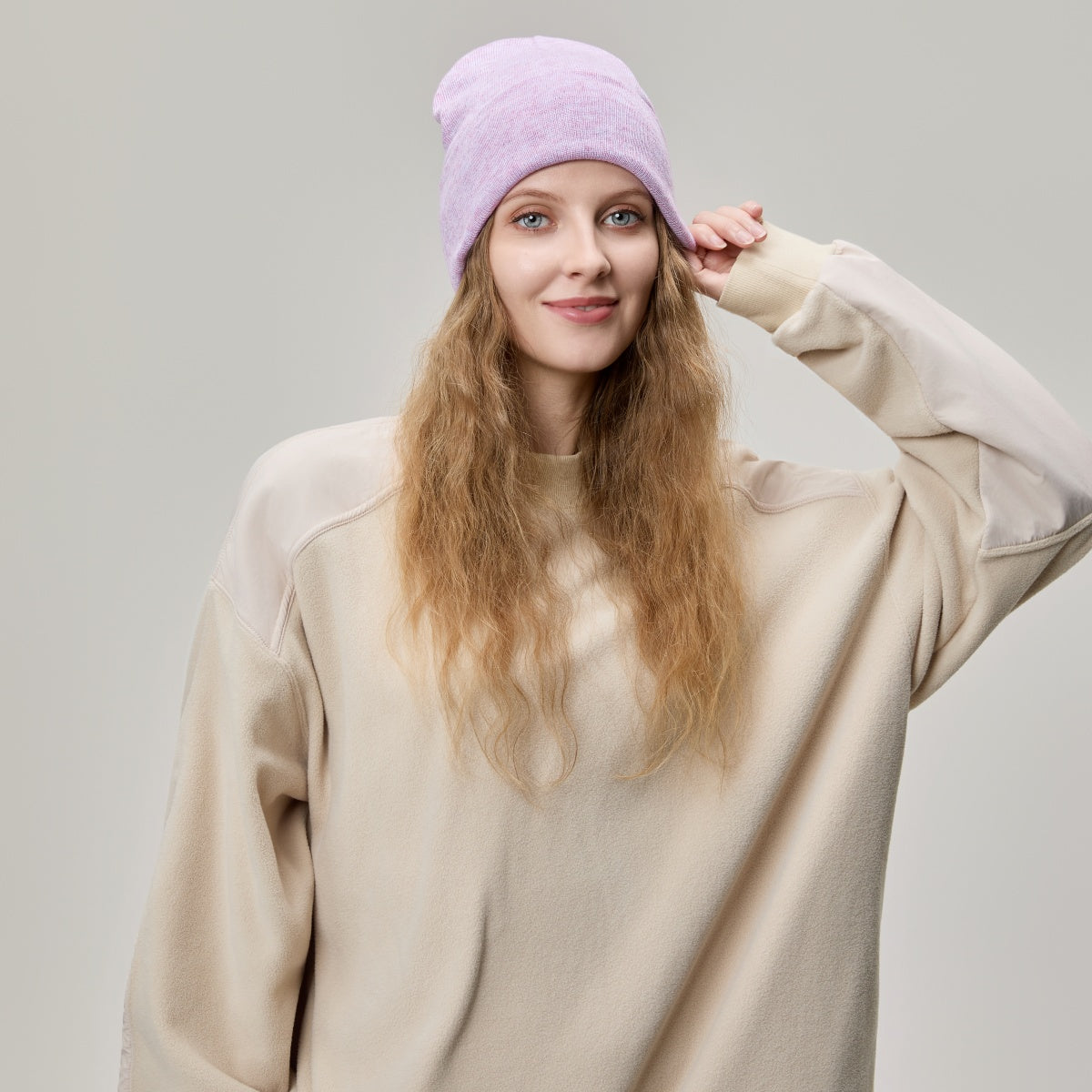 Blank Cuffed Wool Blend Beanie Wholesale - 1149