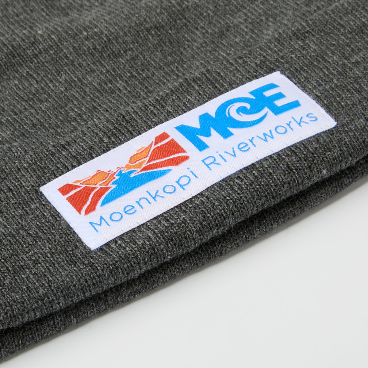 woven patch on beanies