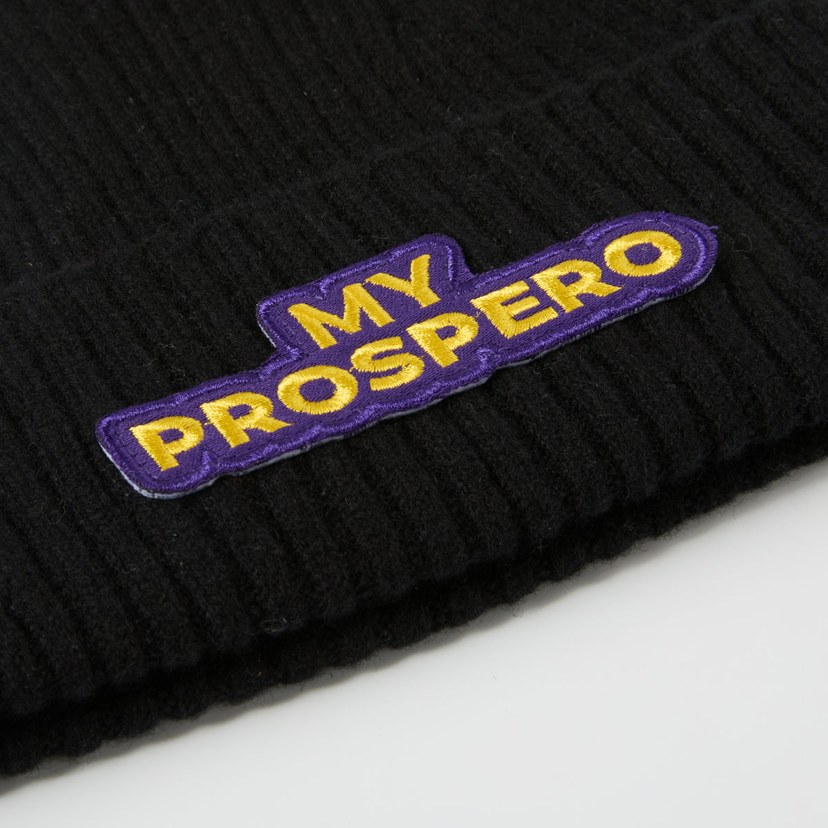 embroidery patch on beanies