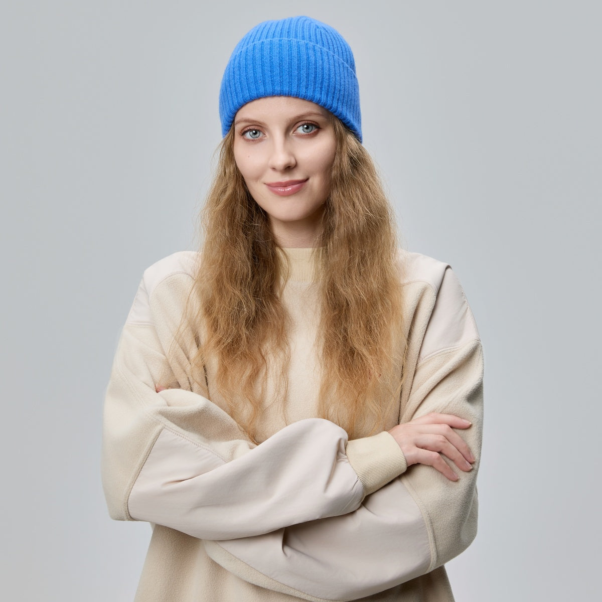 Blank Cuffed 100% Merino Wool Seamless Beanie Wholesale - 1224