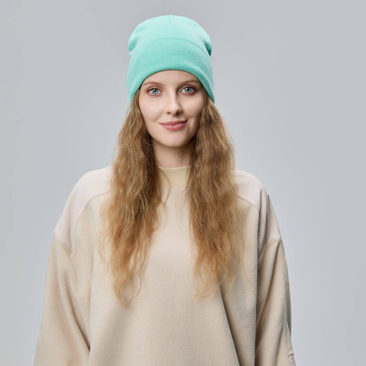 Blank Cuffed Wool Blend Beanie Wholesale - 1149