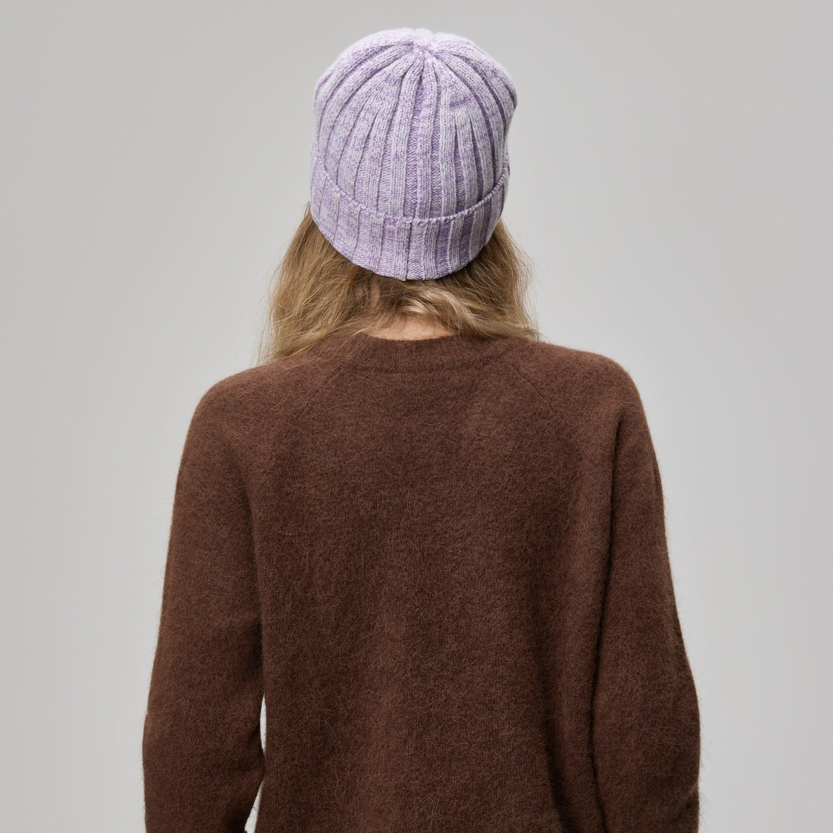 Blank Ribbed Merino Wool and Cashmere Blend Beanies - 1313