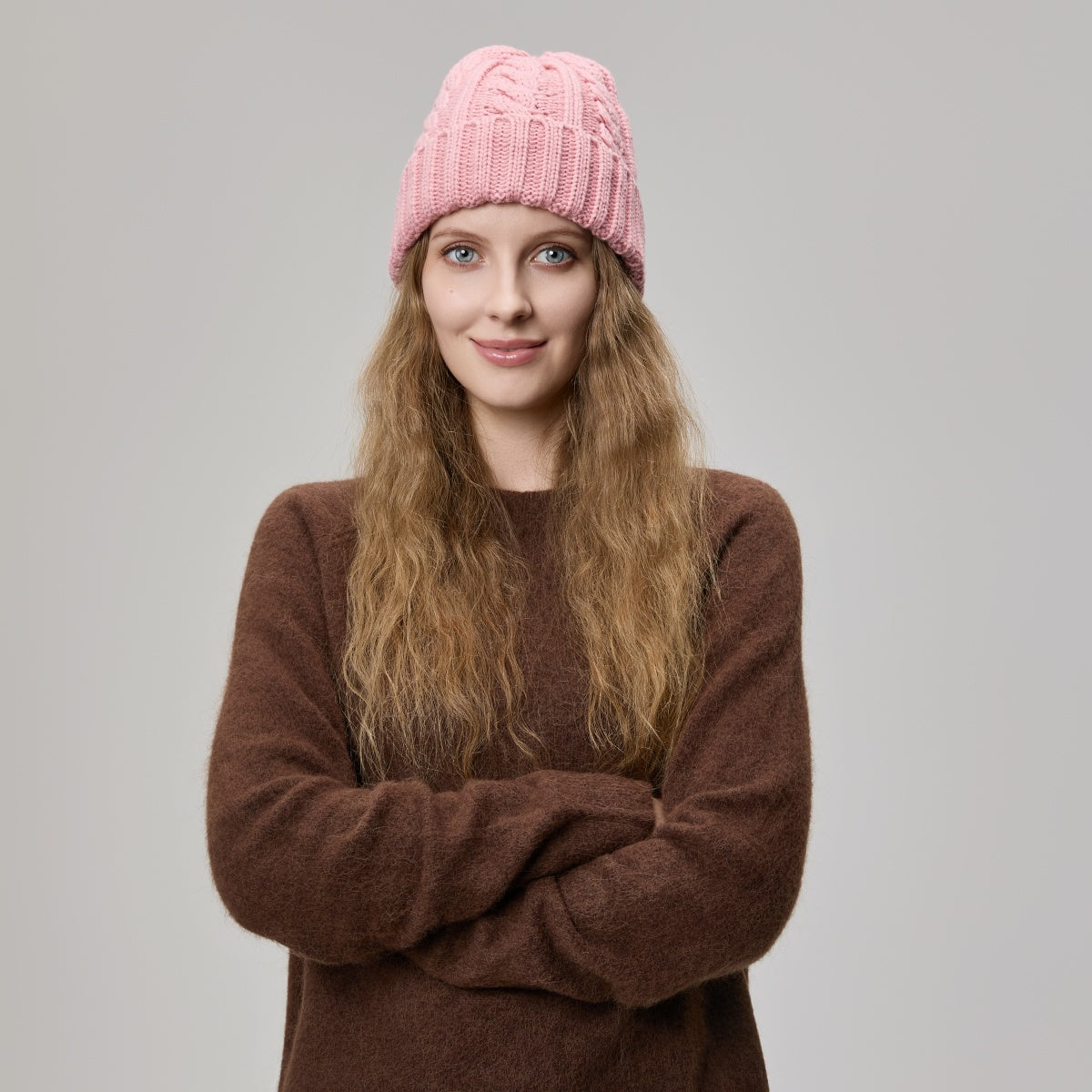 Blank Australian Wool Cable Knit Beanie - 1340