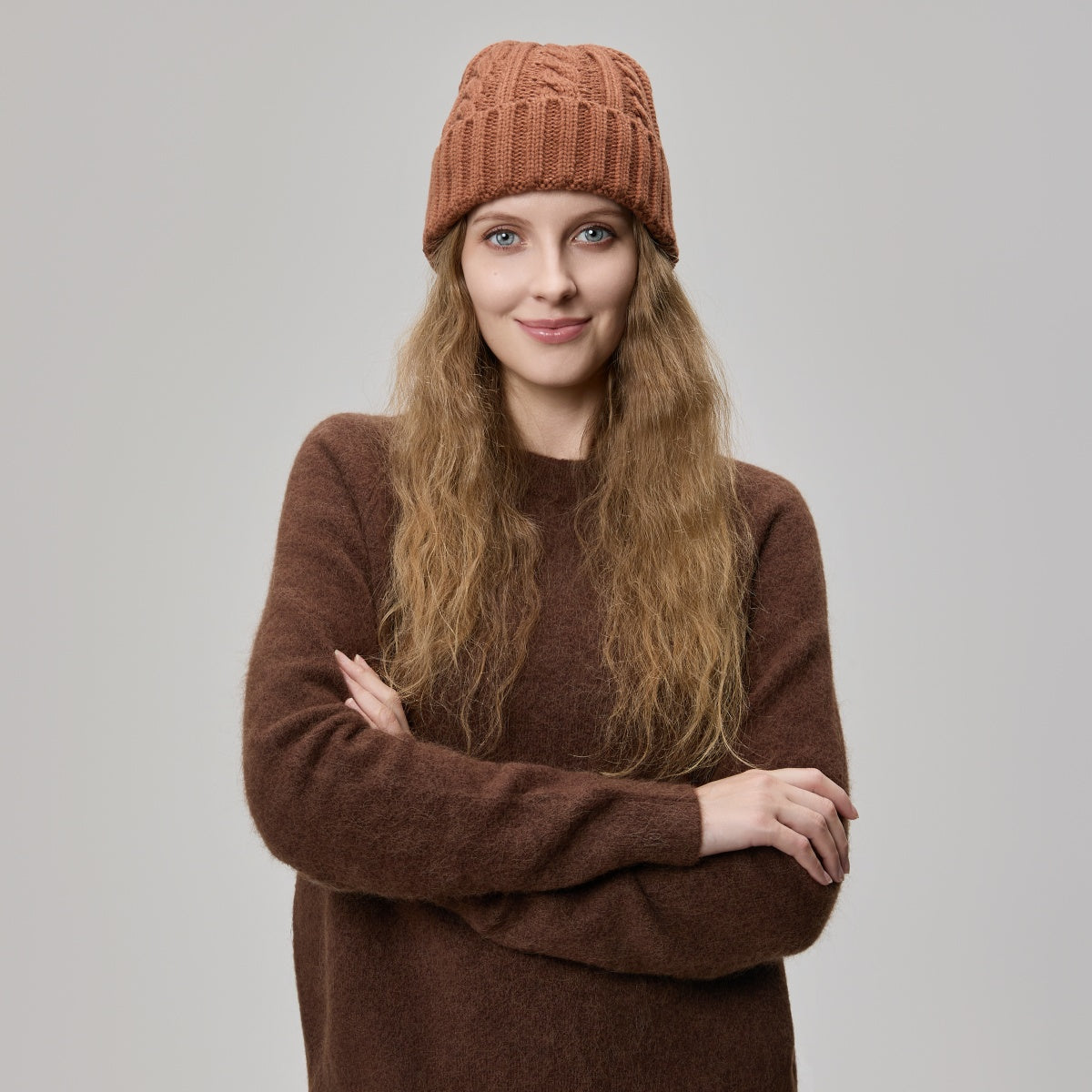 Blank Australian Wool Cable Knit Beanie - 1340