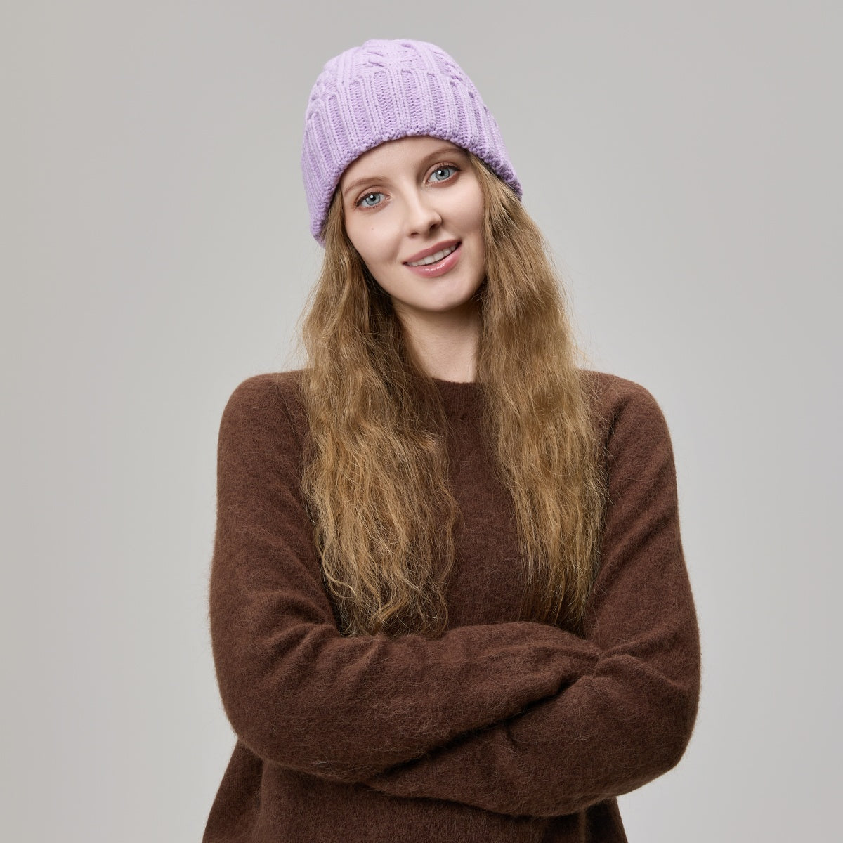 Blank Australian Wool Cable Knit Beanie - 1340