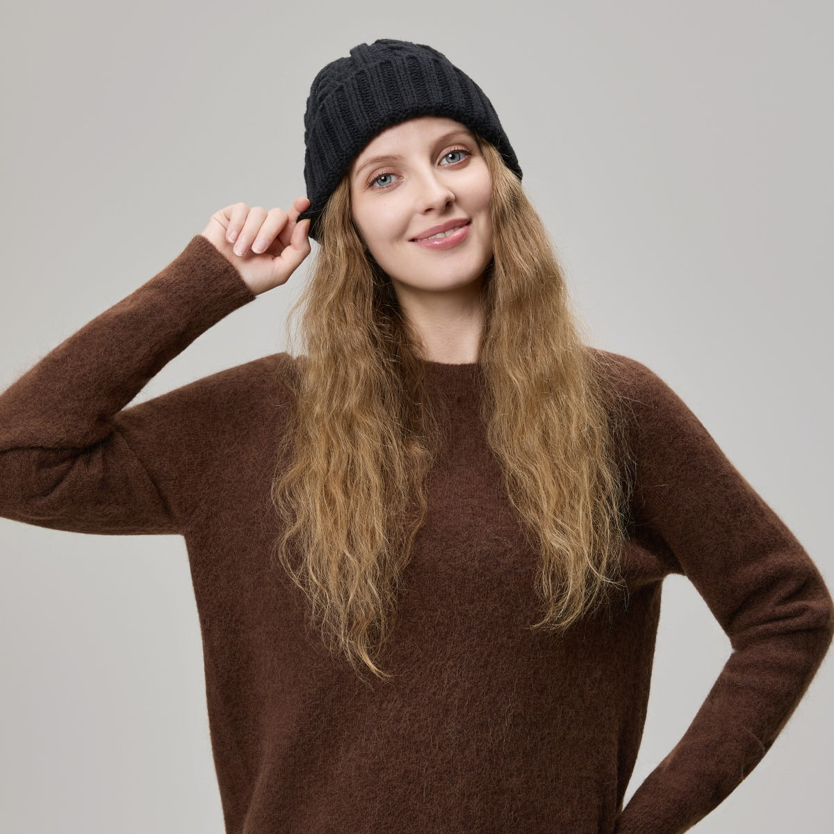 Blank Australian Wool Cable Knit Beanie - 1340