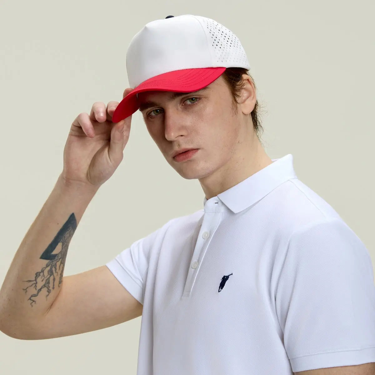 Blank Perforated 5 Panel Performance Snapback Golf Hat Wholesale - 6526 (Recycled)   Foremost Hat