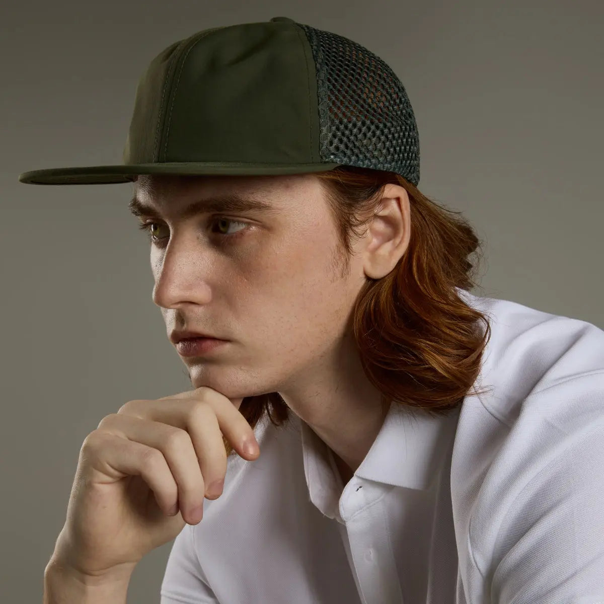 Blank 6 Panel Water Repellent Nylon Mesh Snapback Hat (Recycled) -