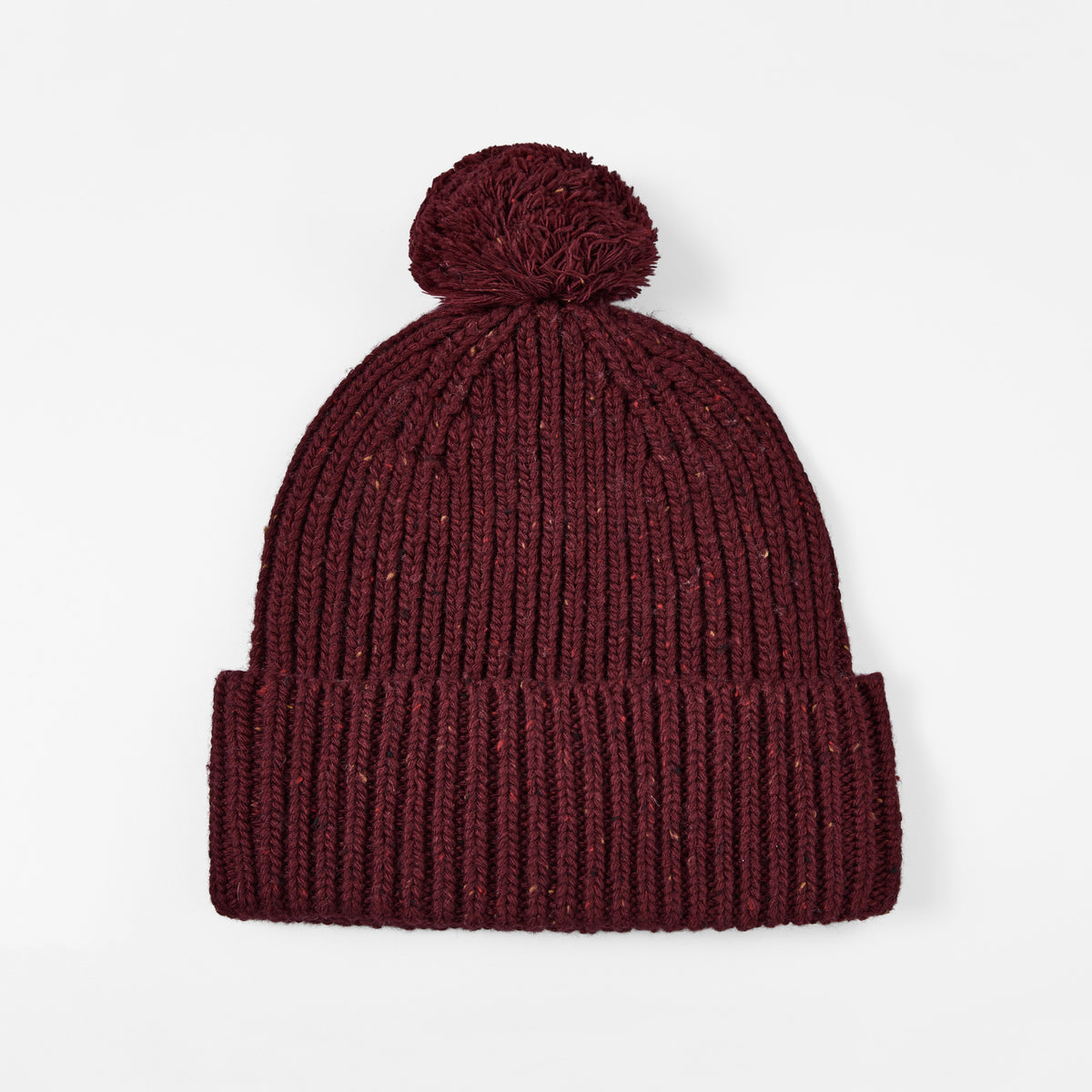 Blank Wool Flecked Pom Pom Beanie Wholesale - 1192