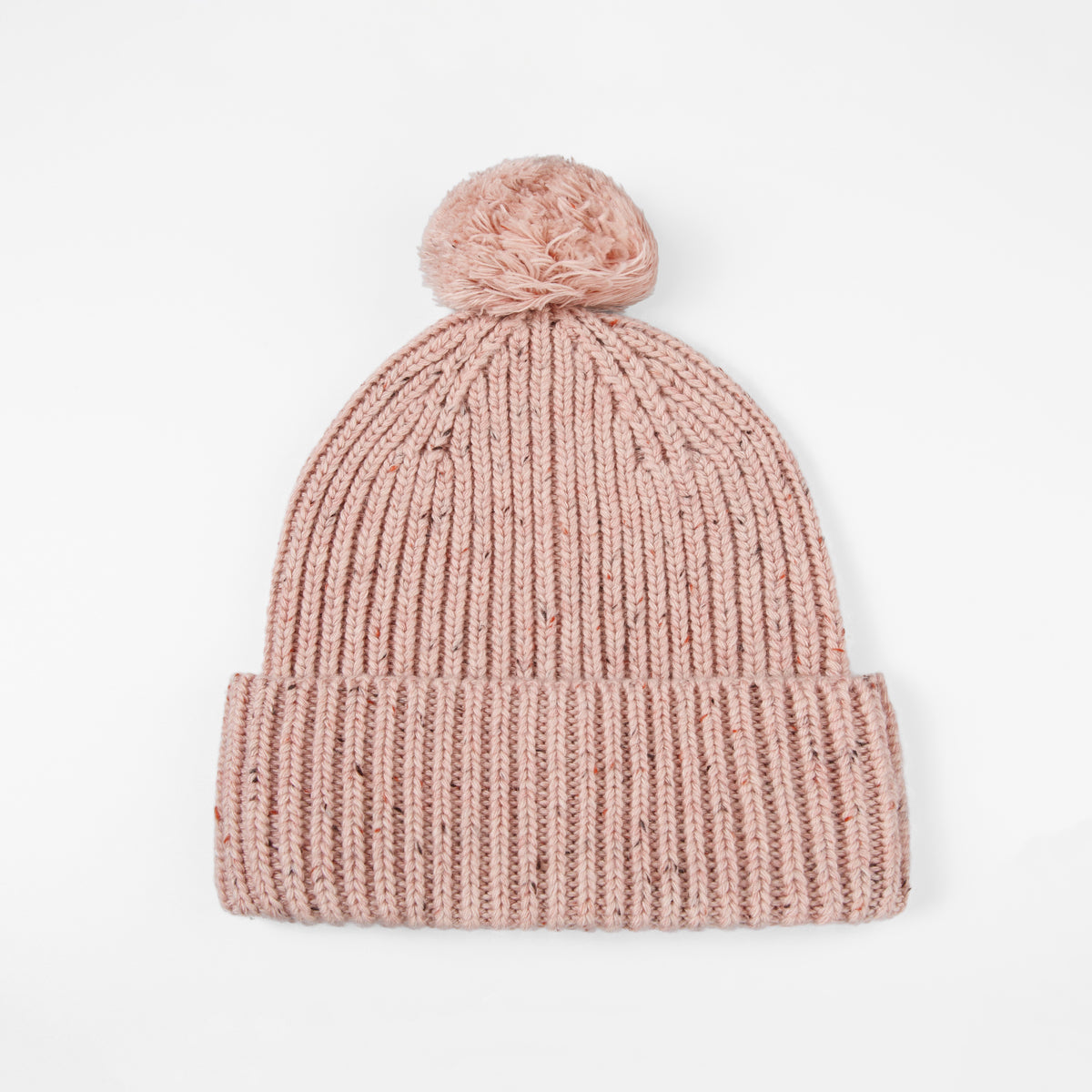 Blank Wool Flecked Pom Pom Beanie Wholesale - 1192