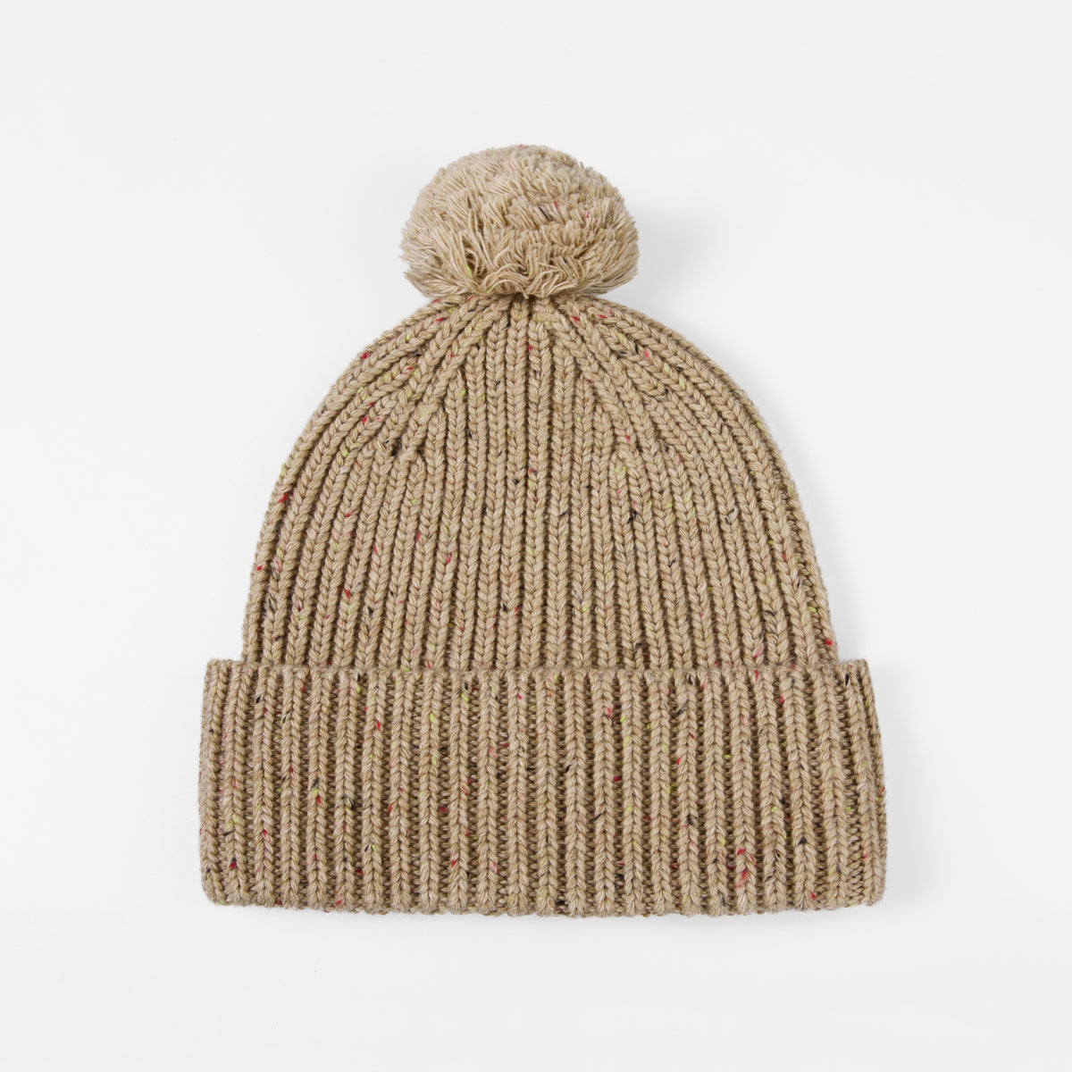 Blank Wool Flecked Pom Pom Beanie Wholesale - 1192