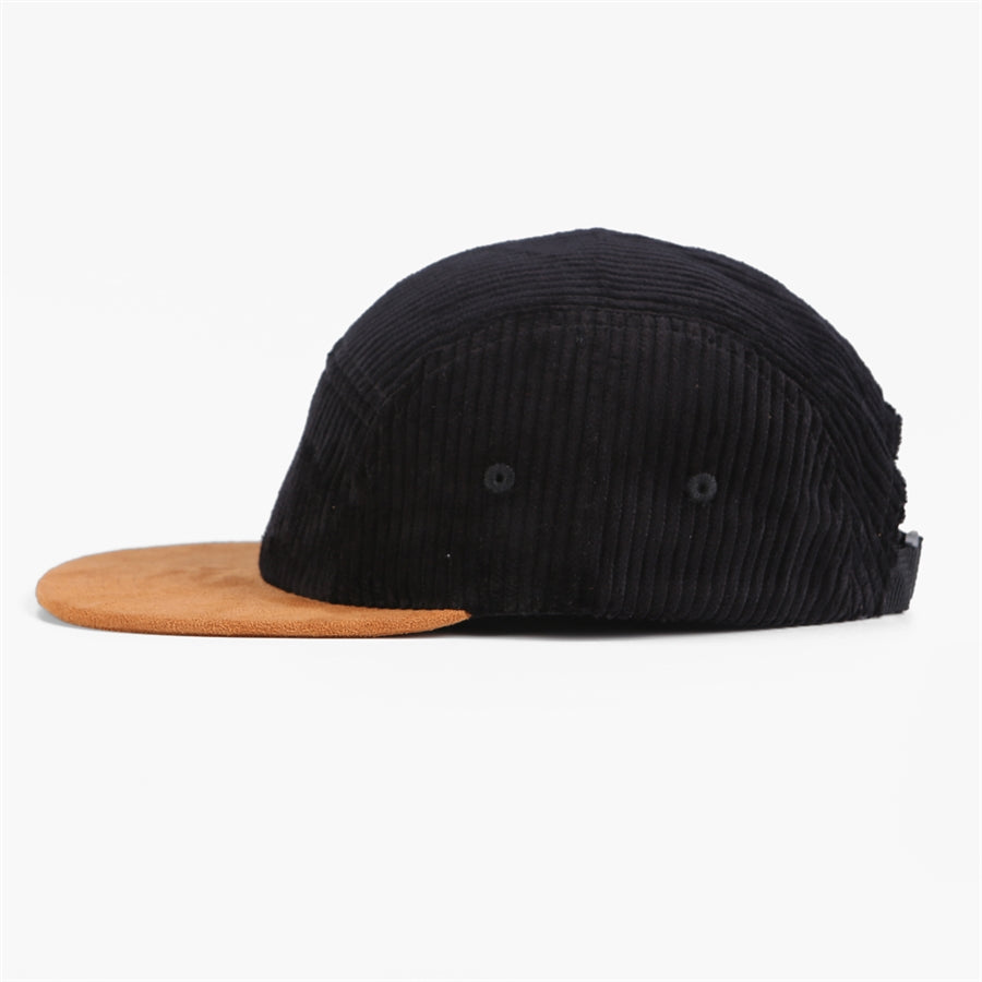 Blank Corduroy 5 Panel Flat Bill Camper Hat - 6715