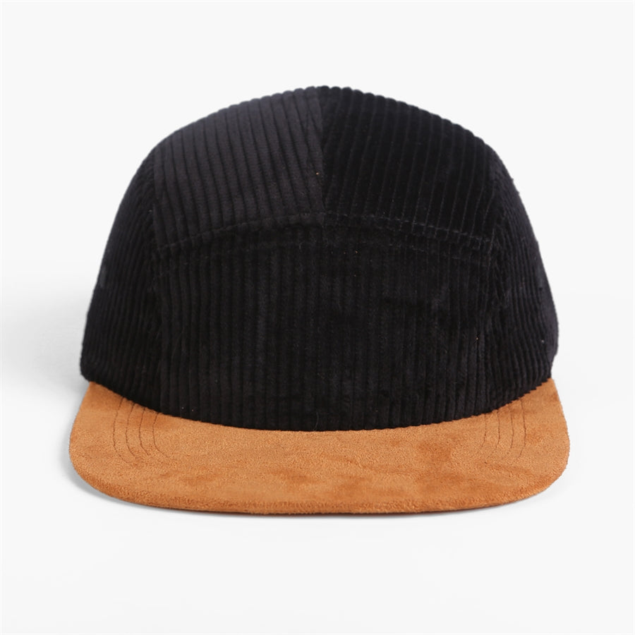 Blank Corduroy 5 Panel Flat Bill Camper Hat - 6715