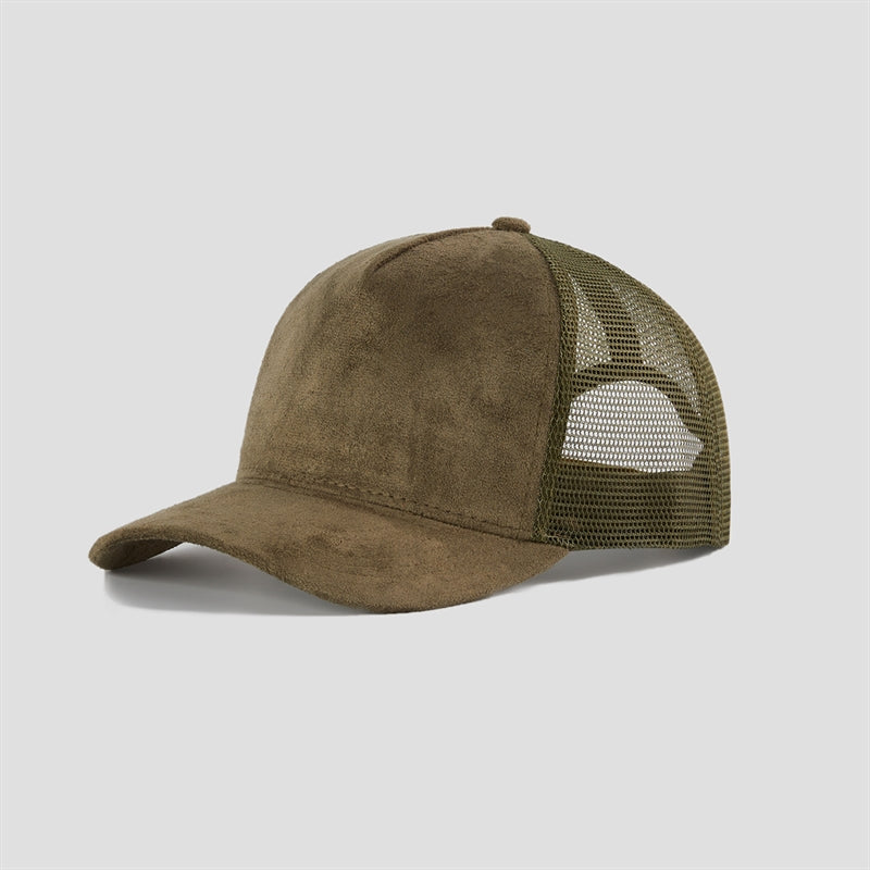 Blank & Custom Suede Mesh Trucker Hats Wholesale - 6710