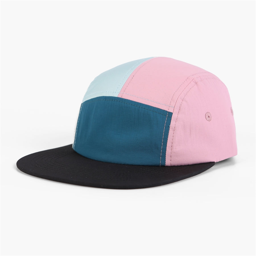 Blank & Custom Low Profile Mixed Color Nylon Camper Cap - 6713