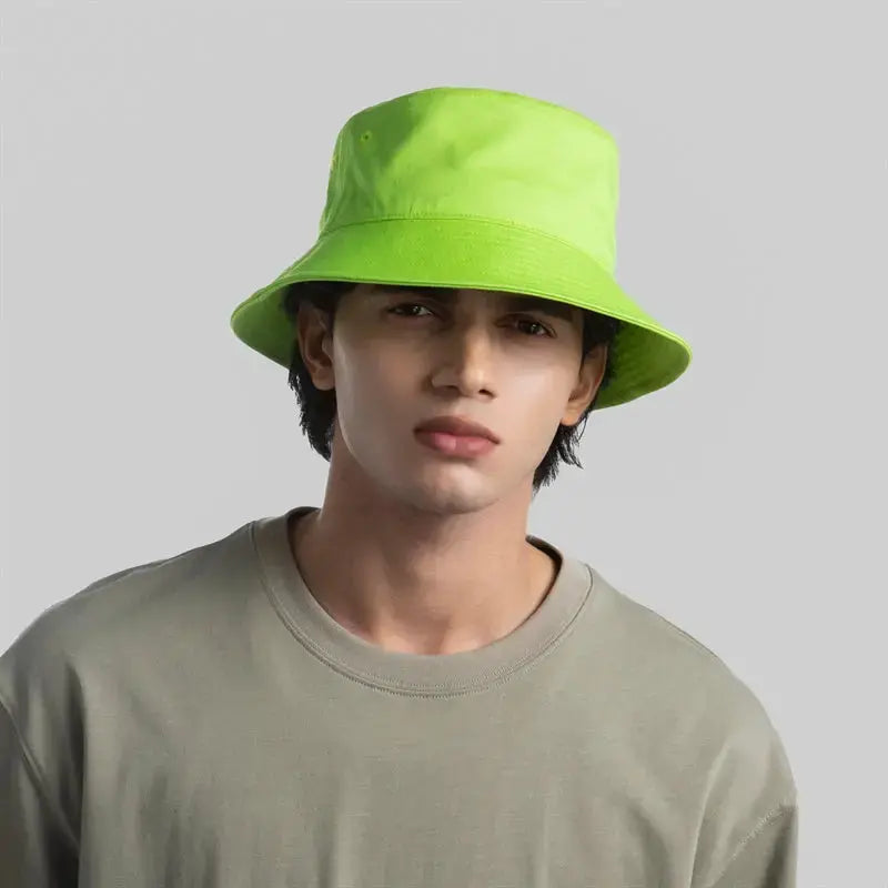 114 - Wholesale Blank Wide Brim Cotton Bucket Hat