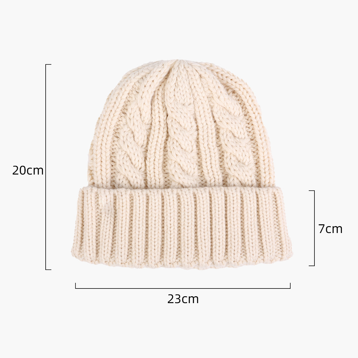 Blank Australian Wool Cable Knit Beanie - 1340