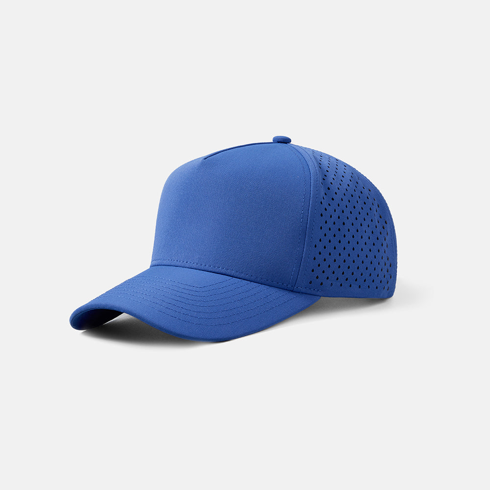 Blank Laser Perforated 5 Panel Performance Snapback Golf Hat Wholesale - 6526 (Recycled Polyester)