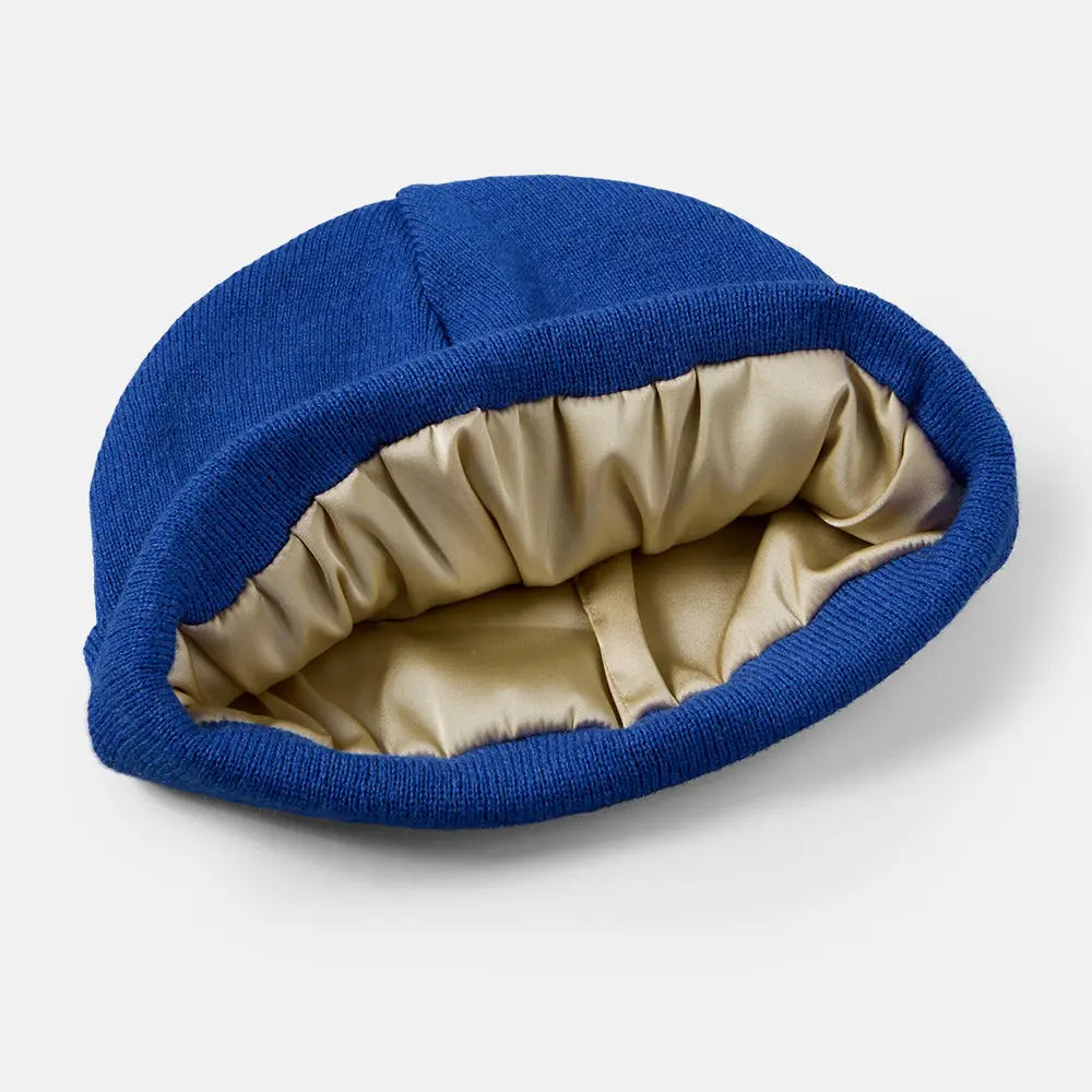 Blank & Custom Cuffed Satin Lined Knit Beanies Wholesale - 1176 description image