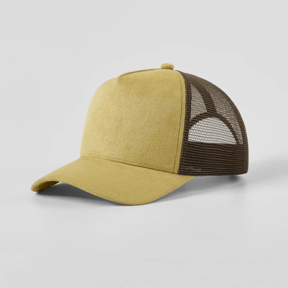 Blank Suede Mesh 5 Panel Trucker Hats Wholesale - 6710 Foremost Hat