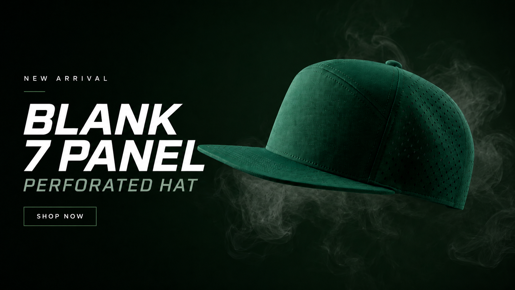 blank 7 panel perforated hat