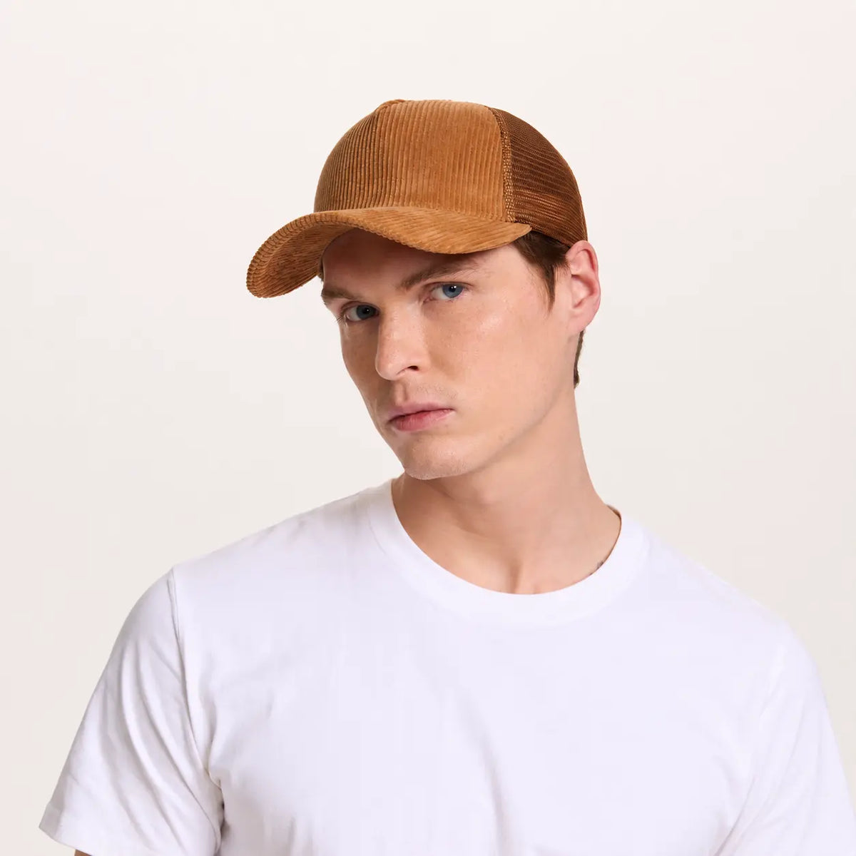 Blank & Custom 5 Panel Corduroy Trucker Hats Wholesale - 5129   Foremost Hat