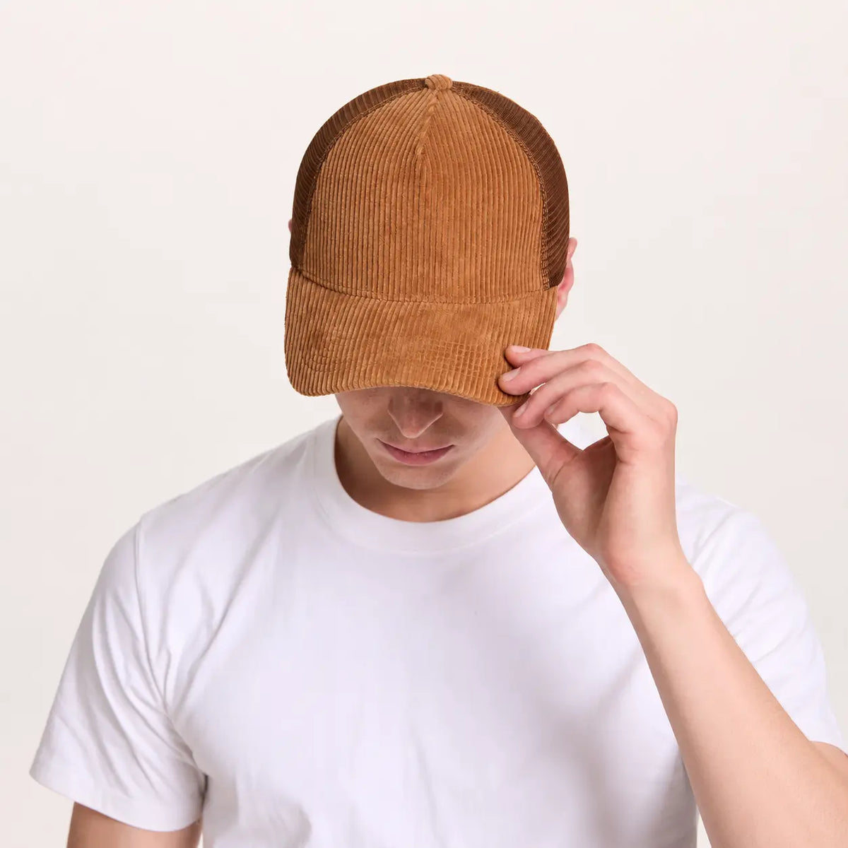 Blank & Custom 5 Panel Corduroy Trucker Hats Wholesale - 5129   Foremost Hat