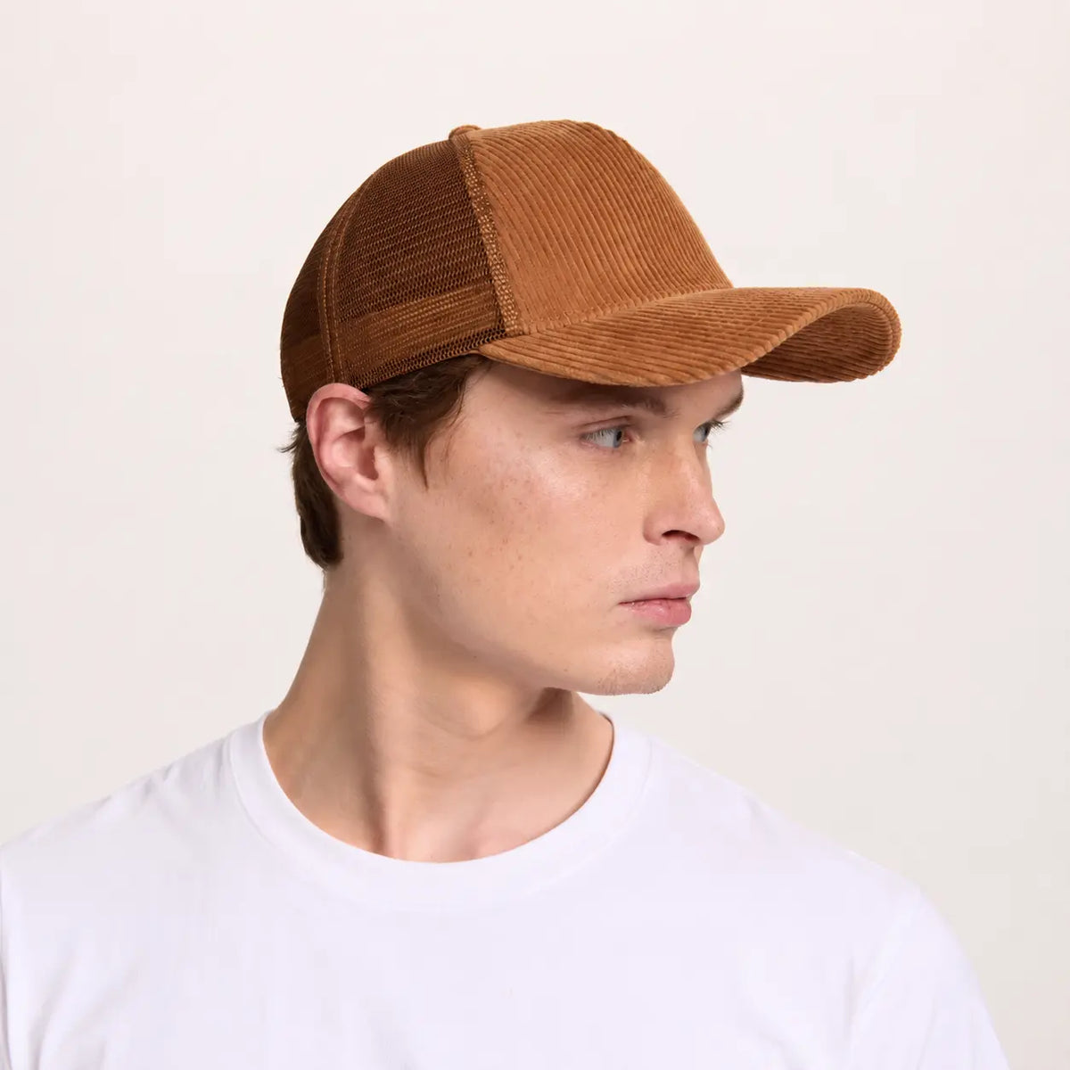 Blank & Custom 5 Panel Corduroy Trucker Hats Wholesale - 5129   Foremost Hat
