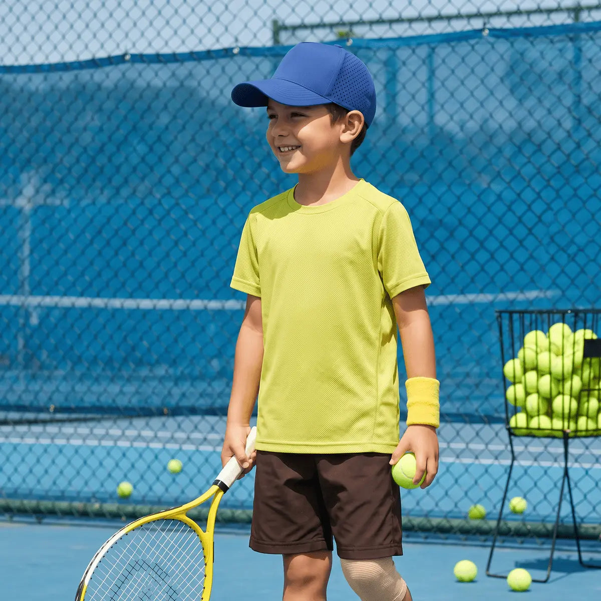 Blank & Custom Kids 5 Panel Perforated Water Repellent Snapback Golf Hat - 5479   Foremost Hat