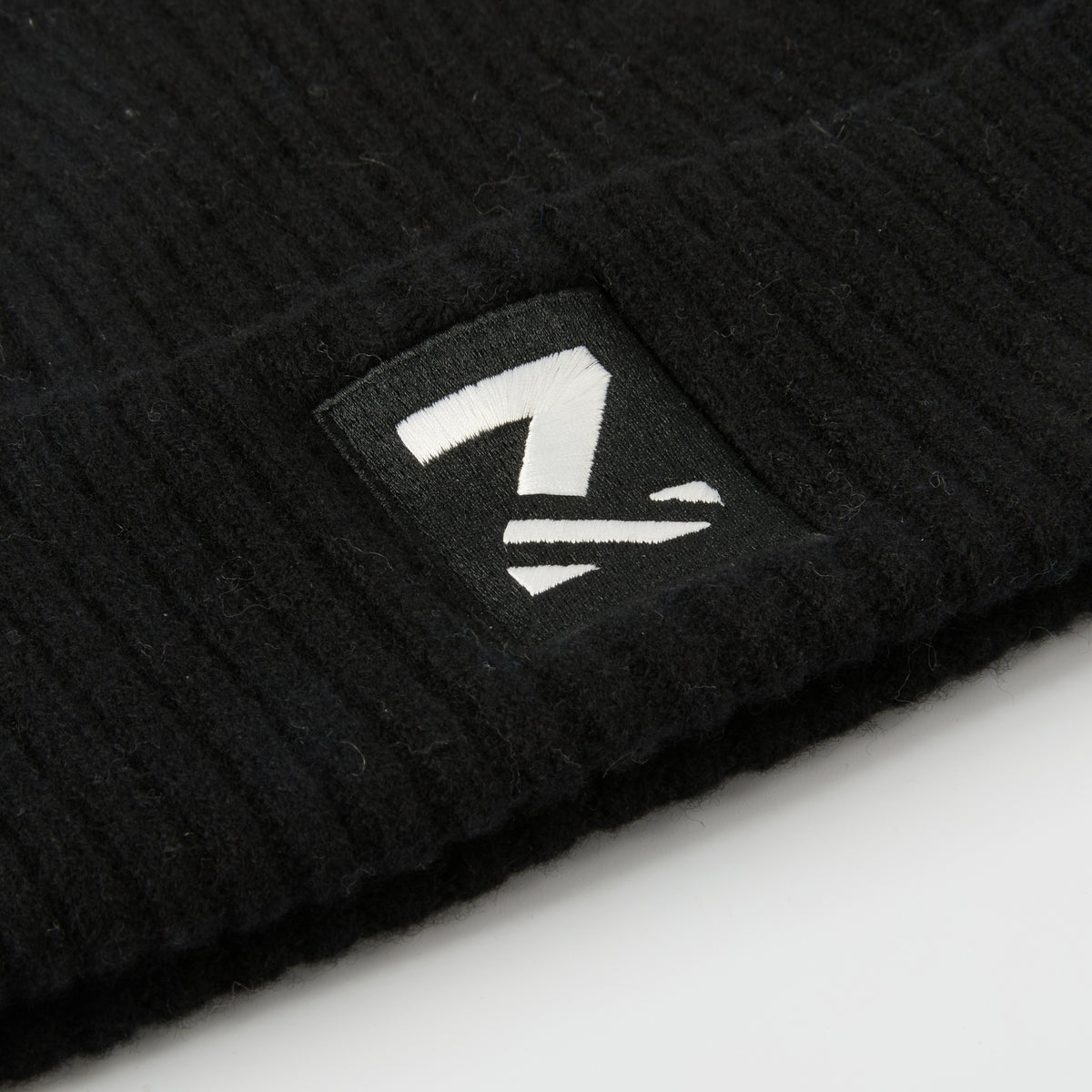 custom flat embroidery black beanie