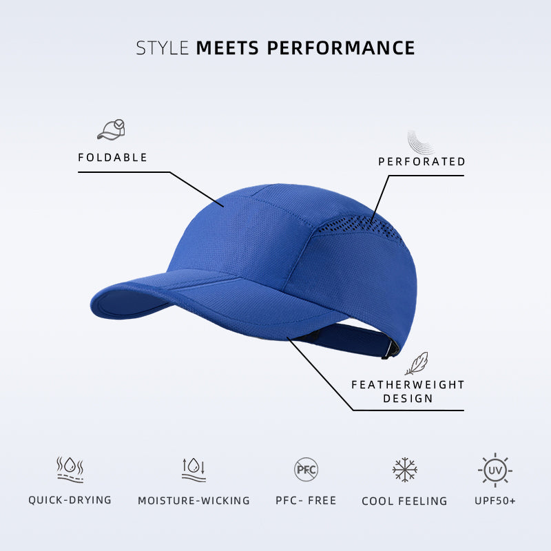 Blank Mesh Perforated Foldable Lightweight Running Cap Wholesale UPF 50+ 5067