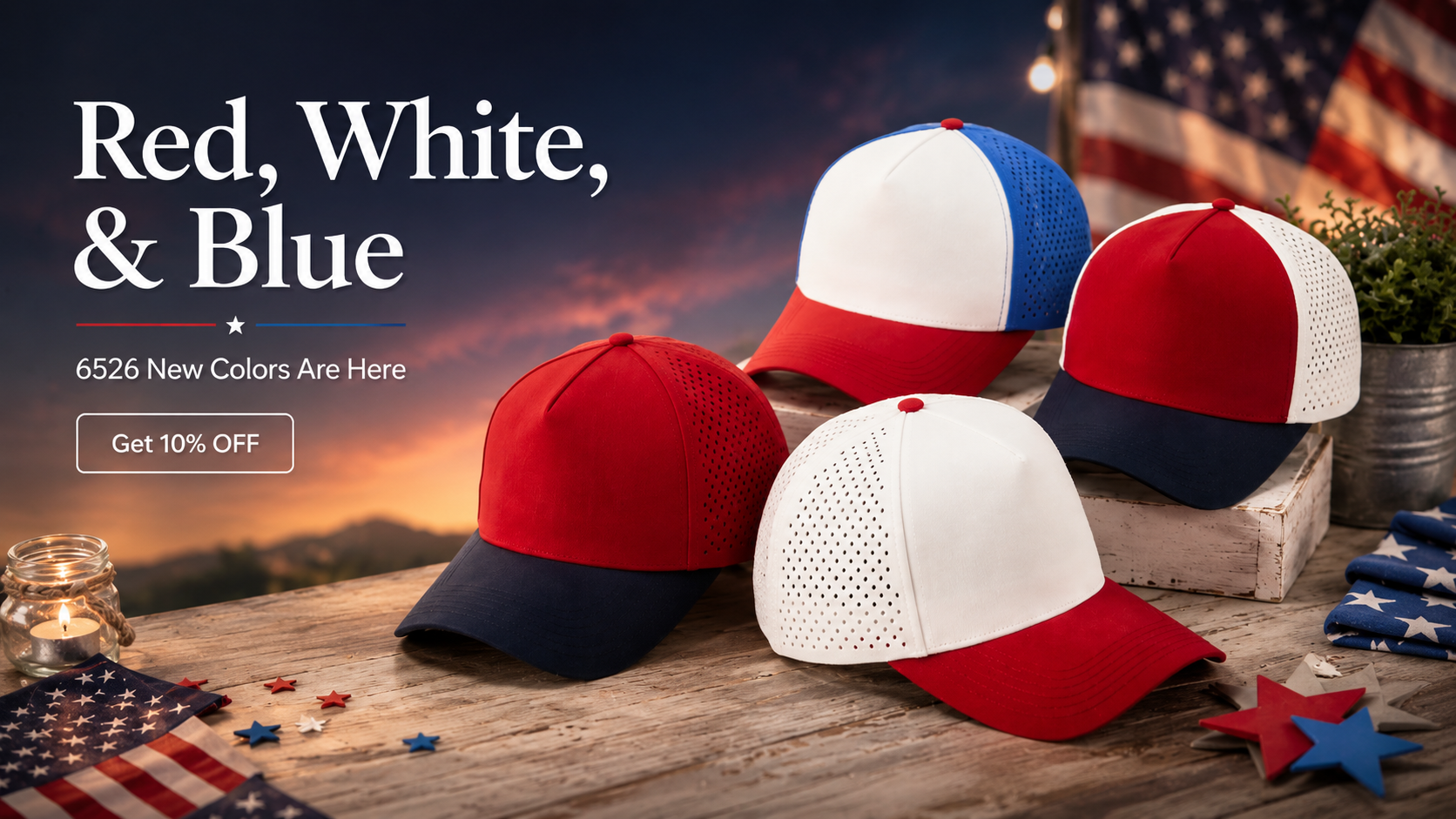 new color 6526 snapback hat rblue red