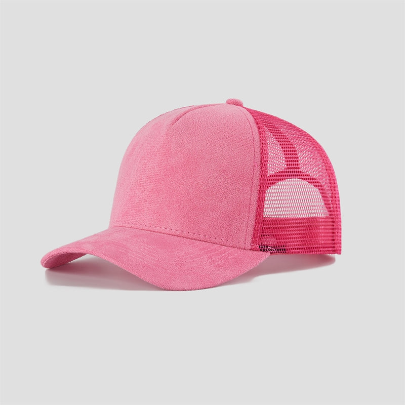 Blank & Custom Suede Mesh Trucker Hats Wholesale - 6710