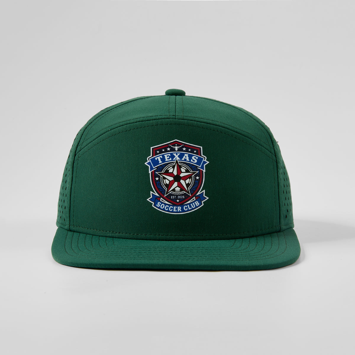 texas custom print green hat